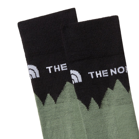 The North Face Unisex Mountain Resort Ski Socks Slate Moss/TNF Black NF0A8EGRD5N