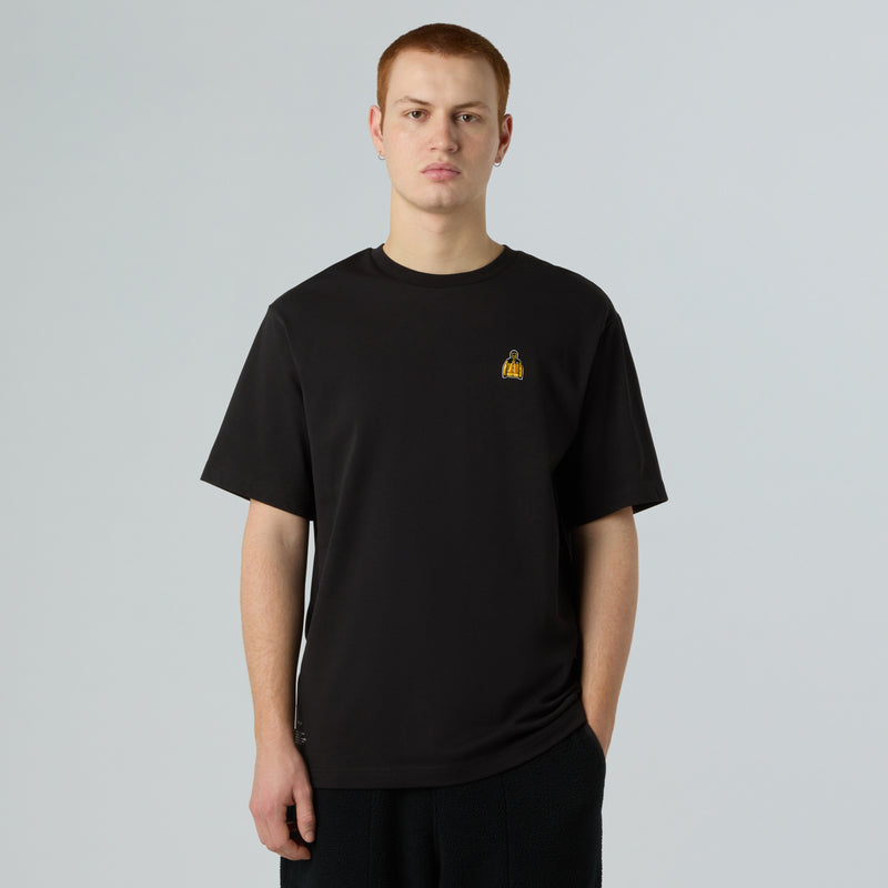 Load image into Gallery viewer, The North Face Unisex Icon Mountain Jacket Relaxed T-Shirt TNF Black NF0A8EU7JK3
