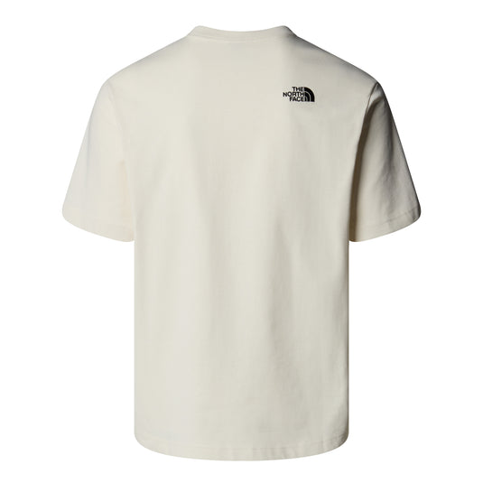 The North Face Unisex Icon Mountain Jacket Relaxed T-Shirt White Dune NF0A8EU7QLI