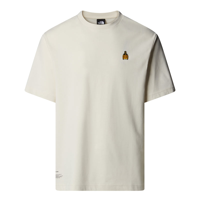 Load image into Gallery viewer, The North Face Unisex Icon Mountain Jacket Relaxed T-Shirt White Dune NF0A8EU7QLI
