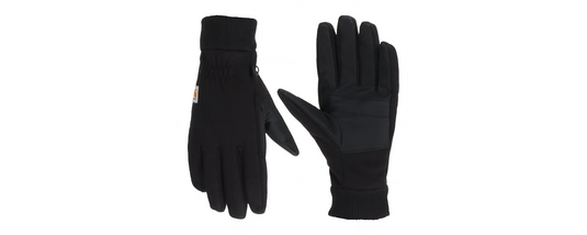 Carhartt Women's Wind Fighter® Thermal-Lined Fleece Touch-Sensitive Knit Cuff Gloves Black WA622-BLK
