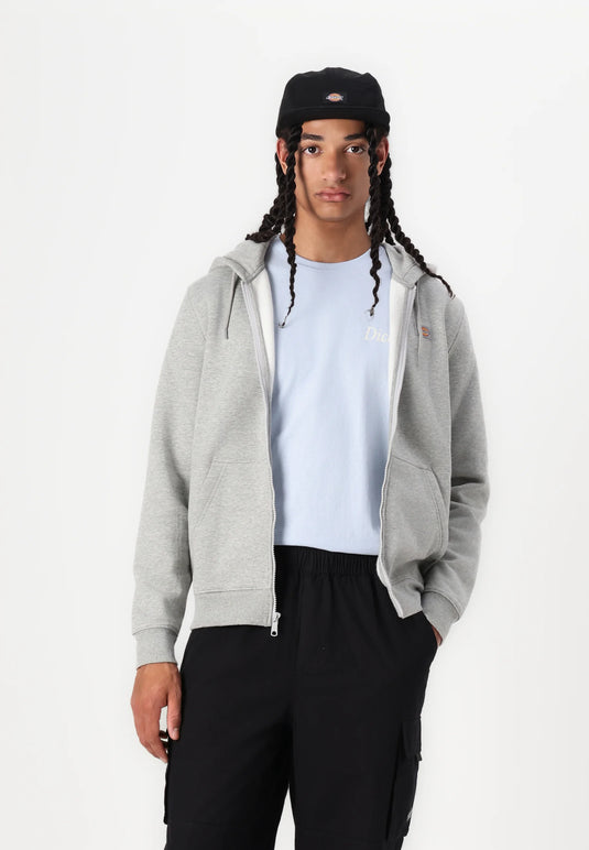 Dickies Men's Oakport Zip Hoodie Grey DK0A4XD3HG0