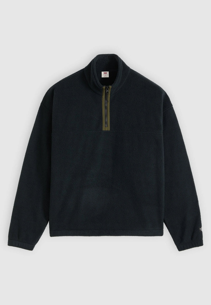 Load image into Gallery viewer, Levi's Men's Redwood Half Zip Fleece Black 00844M0000
