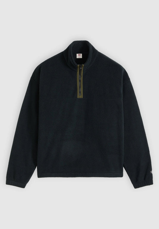 Levi's Men's Redwood Half Zip Fleece Black 00844M0000