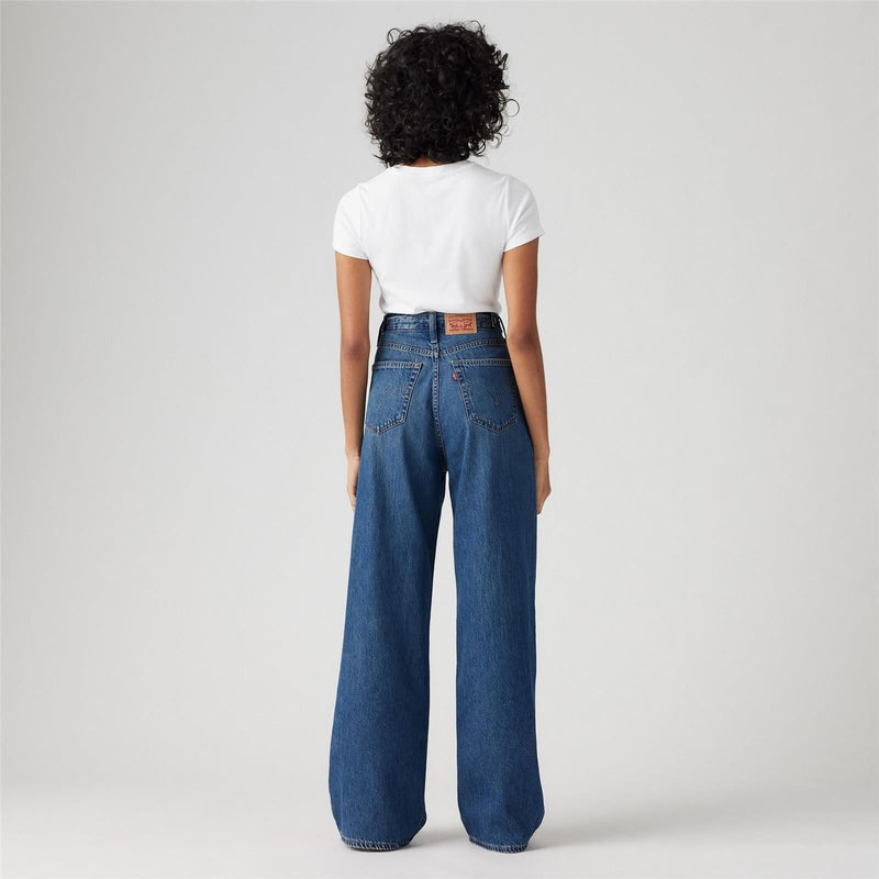 Load image into Gallery viewer, Levi's Women's Cinch Baggy Jeans Chasing Dreams Med Indigo 001UP0002
