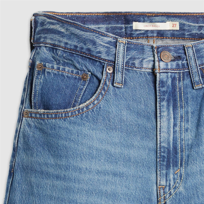 Load image into Gallery viewer, Levi's Women's Cinch Baggy Jeans Chasing Dreams Med Indigo 001UP0002

