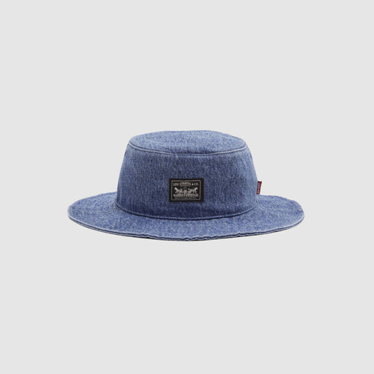 Levi's Men's Bay Drawstring Bucket Hat Ocean Indigo Wash 005CP0002