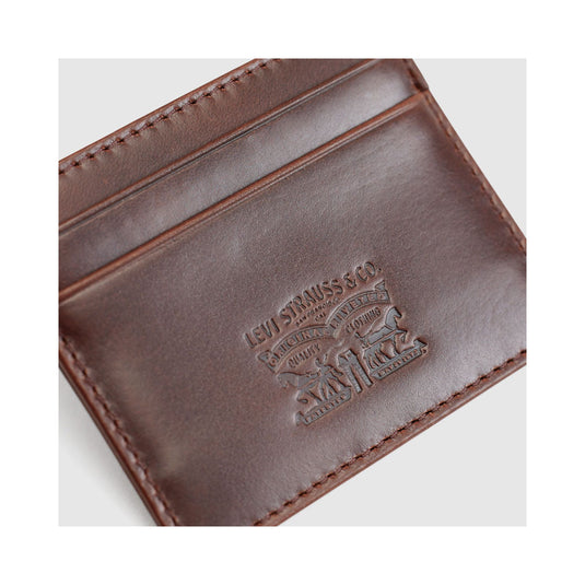 Levi's Men's Leather Card Case Seal Brown 005H10000