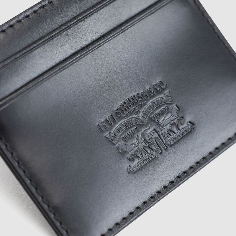 Load image into Gallery viewer, Levi's Men's Leather Card Case Caviar 005H10001
