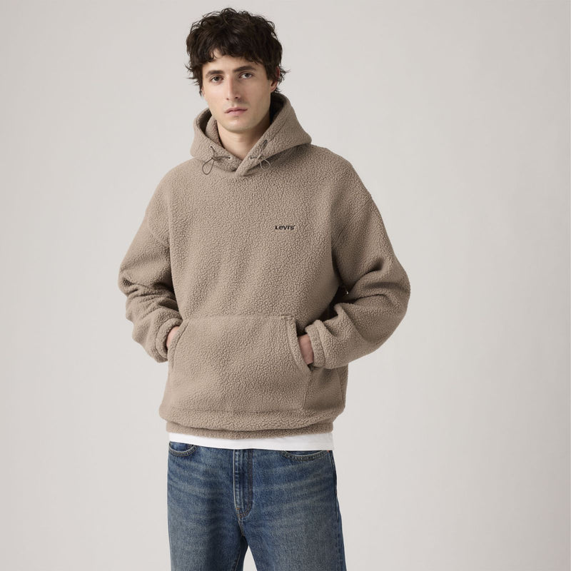 Load image into Gallery viewer, Levi's Men's Cozy Up Sherpa Hoodie Fungi A10340028
