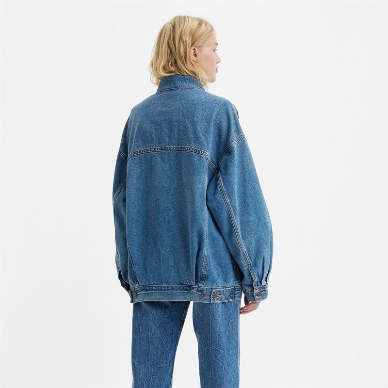 Load image into Gallery viewer, Levi's Women's Xl Trucker Jacket Med Indigo Blue A34720019
