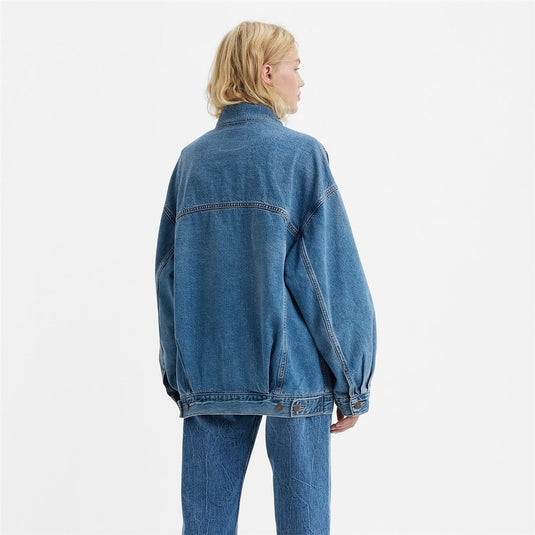 Levi's Women's Xl Trucker Jacket Med Indigo Blue A34720019
