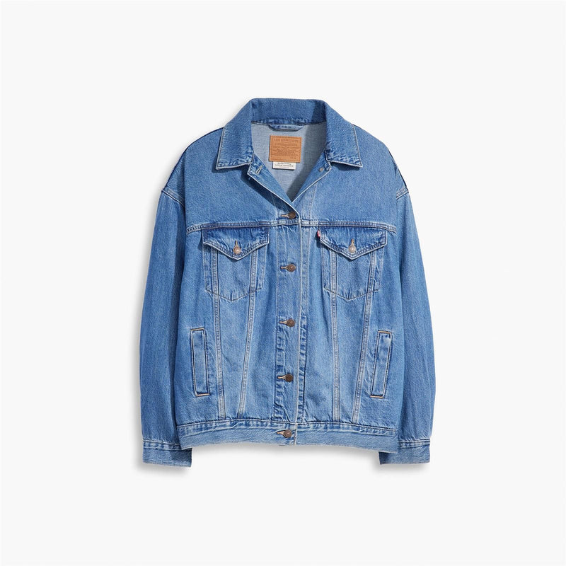 Load image into Gallery viewer, Levi's Women's Xl Trucker Jacket Med Indigo Blue A34720019
