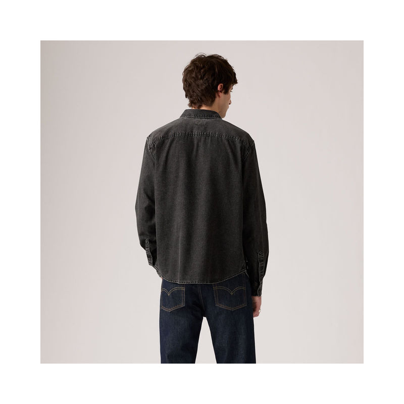 Load image into Gallery viewer, Levi's Men's Authentic Button Down Long Sleeve Shirt Gizmo Washed Black A72100038
