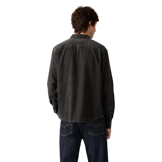 Levi's Men's Authentic Button Down Long Sleeve Shirt Gizmo Washed Black A72100038