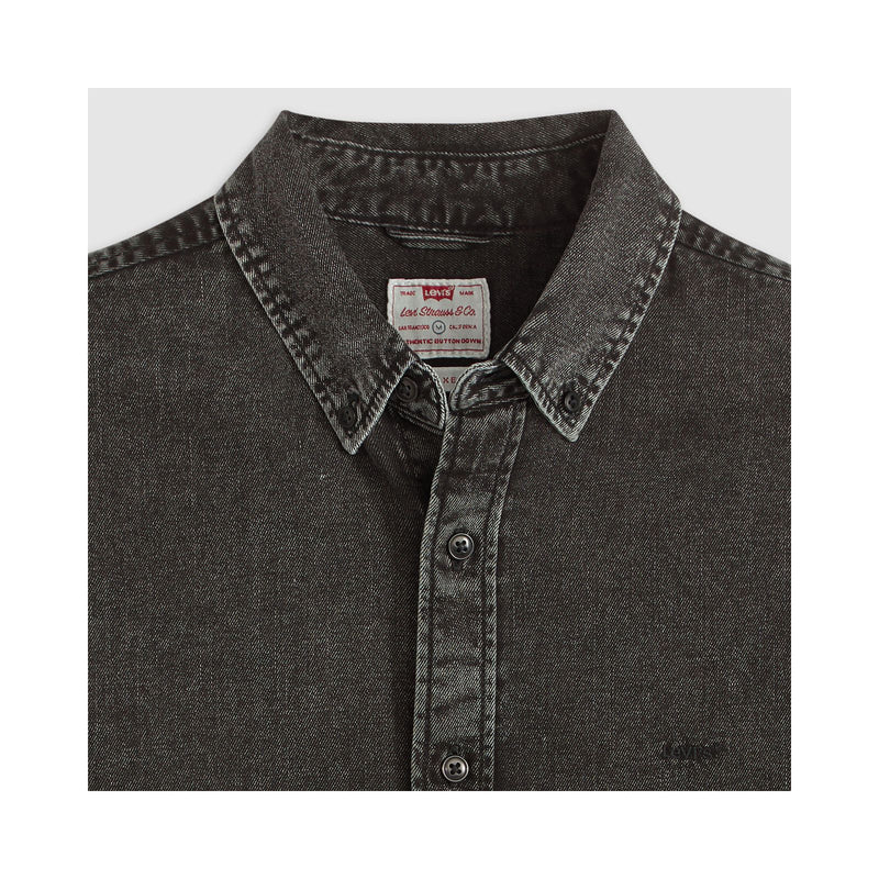 Load image into Gallery viewer, Levi's Men's Authentic Button Down Long Sleeve Shirt Gizmo Washed Black A72100038
