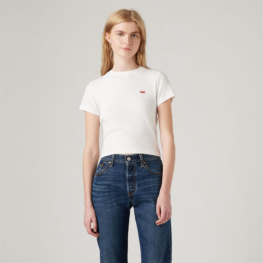 Levi's Women's Essential Sporty T-Shirt White Rib A74190013