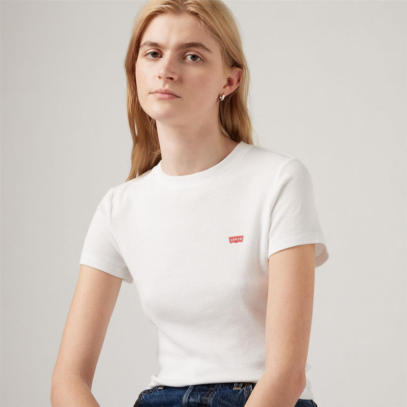 Load image into Gallery viewer, Levi's Women's Essential Sporty T-Shirt White Rib A74190013
