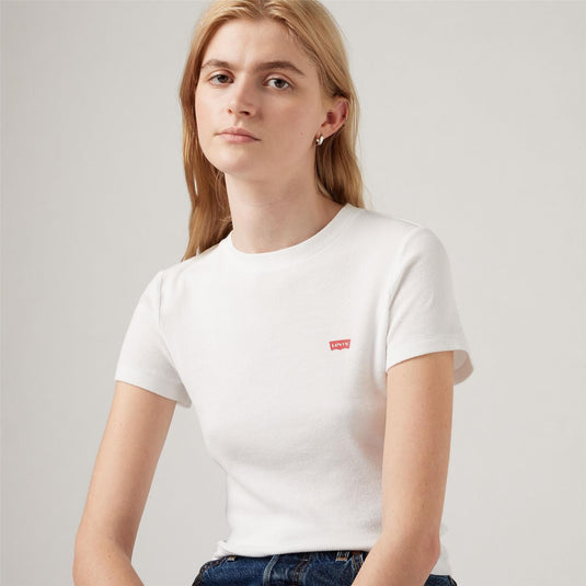 Levi's Women's Essential Sporty T-Shirt White Rib A74190013
