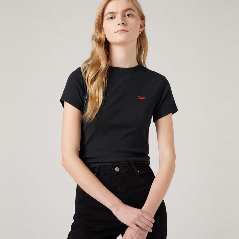 Load image into Gallery viewer, Levi's Women's Essential Sporty T-Shirt Caviar Rib A74190014
