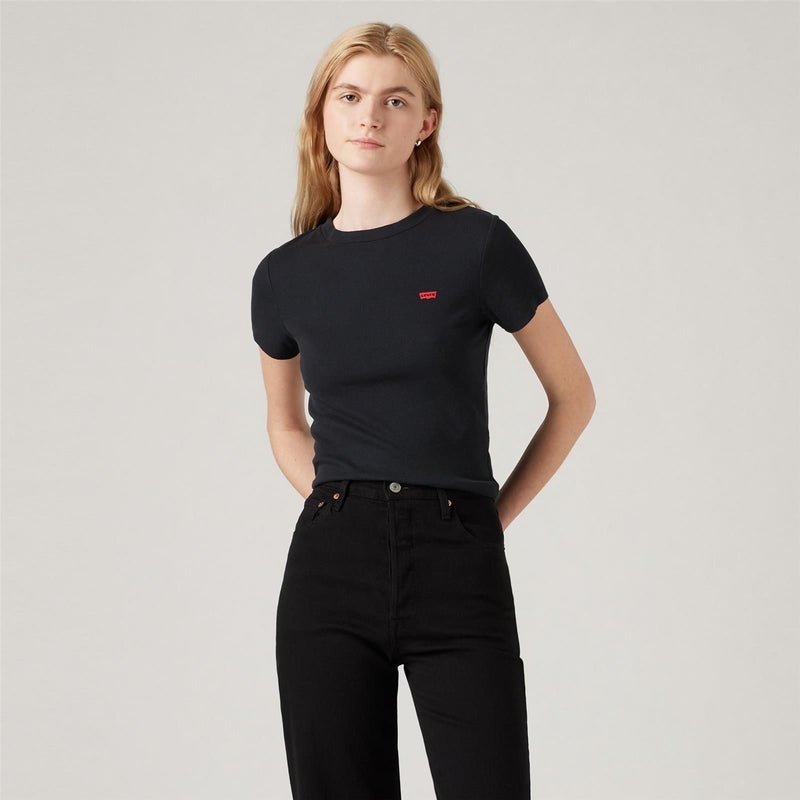 Load image into Gallery viewer, Levi's Women's Essential Sporty T-Shirt Caviar Rib A74190014
