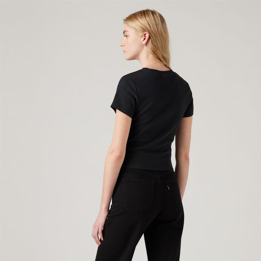 Levi's Women's Essential Sporty T-Shirt Caviar Rib A74190014