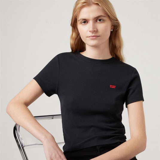 Levi's Women's Essential Sporty T-Shirt Caviar Rib A74190014