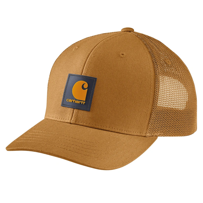 Carhartt Unisex Rugged Flex Twill Mesh-Back Logo Patch Cap Carhartt Brown/Honeycomb 105216-B65