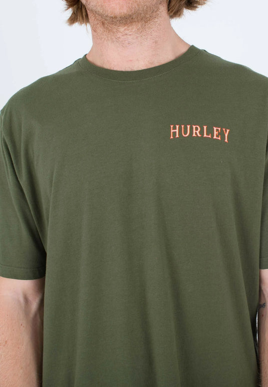 Hurley Evd Tiger Palm T-Shirt Charcoal Fern MTS0037790-H3007