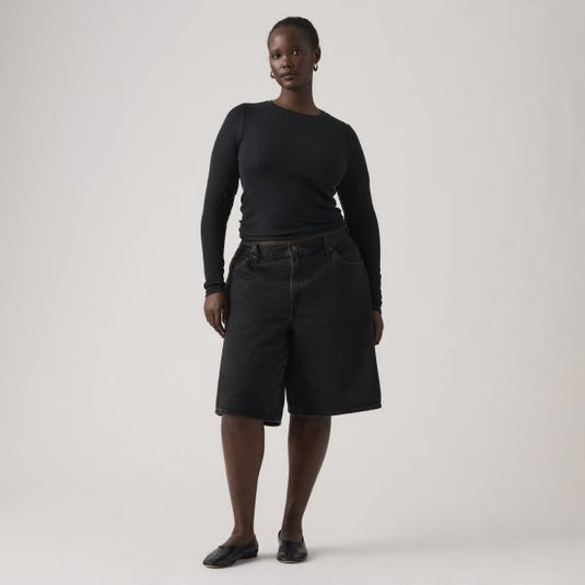 Levi's Women's Baggy Dad Jorts Denim Shorts Black 000MJ0009