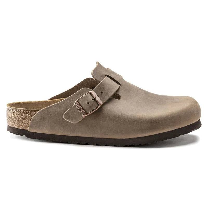 Load image into Gallery viewer, Birkenstock Men&#39;s Boston Natural Leather Oiled Tobacco Brown 0960811
