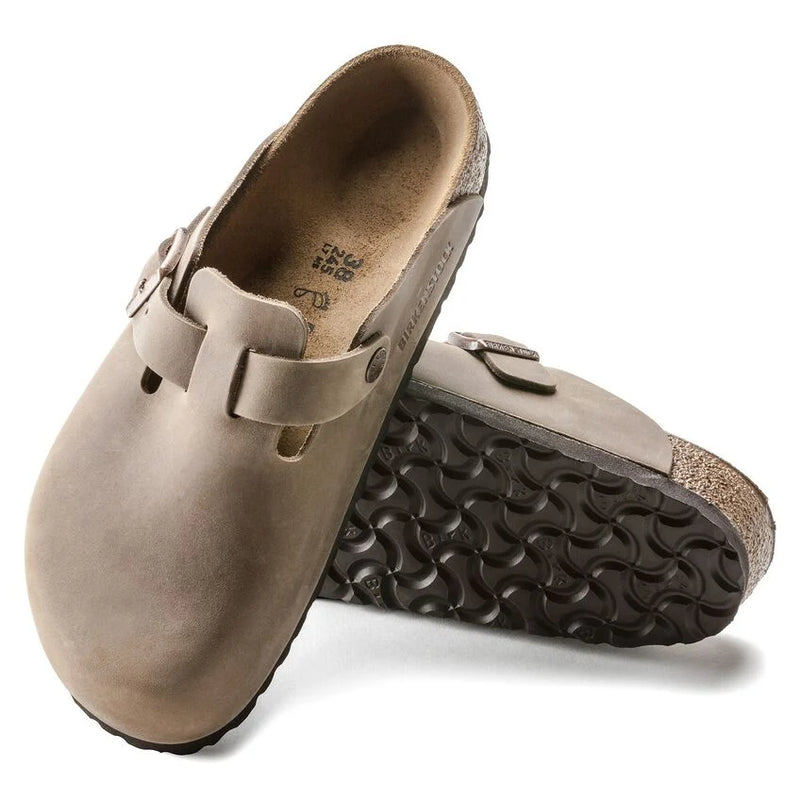 Load image into Gallery viewer, Birkenstock Men&#39;s Boston Natural Leather Oiled Tobacco Brown 0960811
