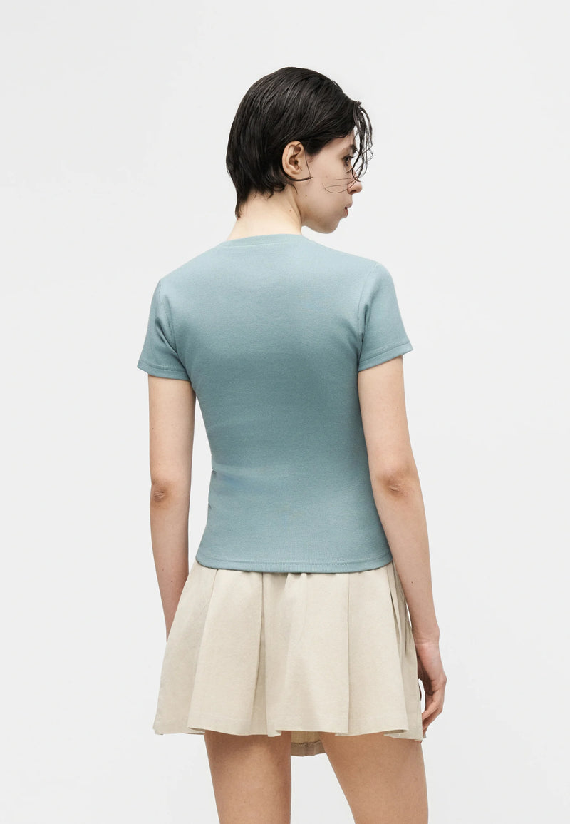 Load image into Gallery viewer, Dickies Women's Gladeville Mid Weight T-Shirt Stormy Sea DK0A87QBL371
