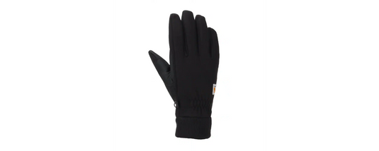 Carhartt Women's Wind Fighter® Thermal-Lined Fleece Touch-Sensitive Knit Cuff Gloves Black WA622-BLK