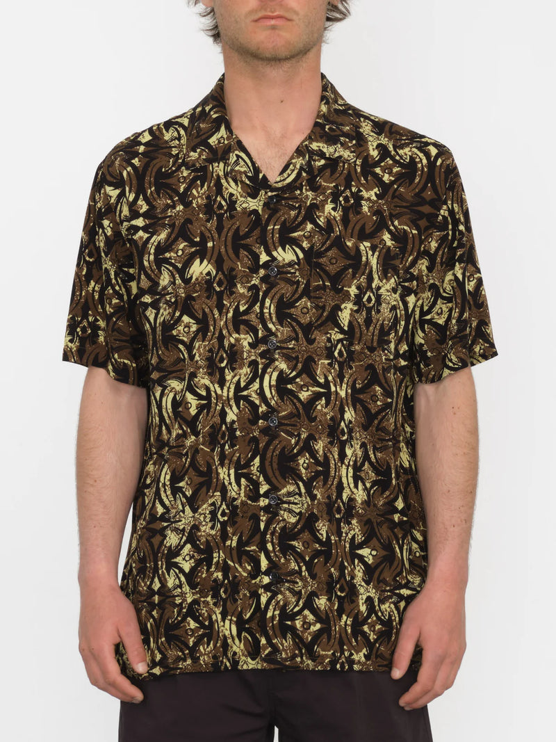 Load image into Gallery viewer, Volcom Men&#39;s Bold Moves Classic Fit Shirt Ginger Brown A0412404_GGB
