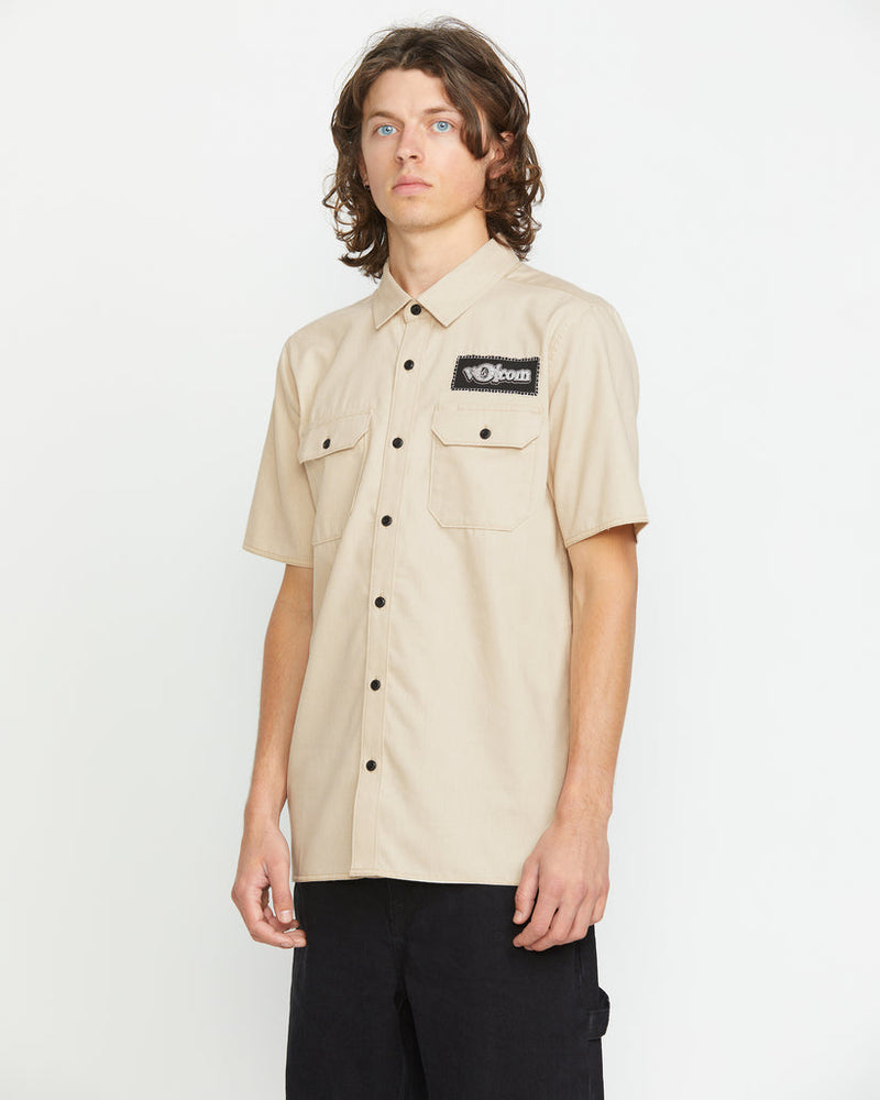 Load image into Gallery viewer, Volcom Men&#39;s Ent Shirt Pale Khaki A0412503_PLK
