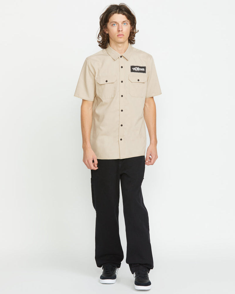 Load image into Gallery viewer, Volcom Men&#39;s Ent Shirt Pale Khaki A0412503_PLK
