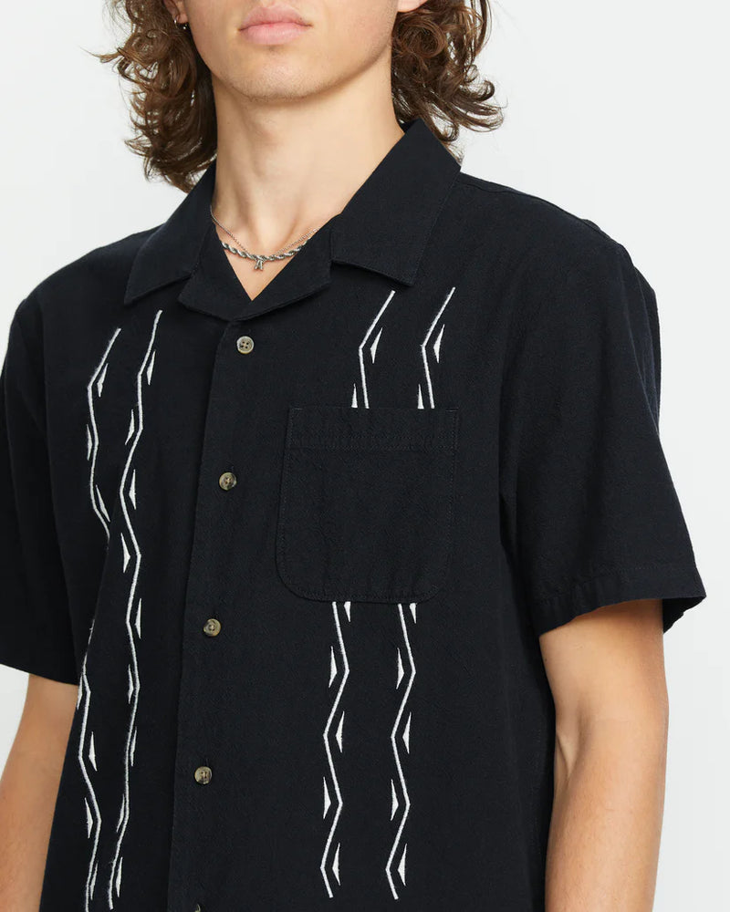 Load image into Gallery viewer, Volcom Men&#39;s Bayamostone Shirt Black A0412505_BLK
