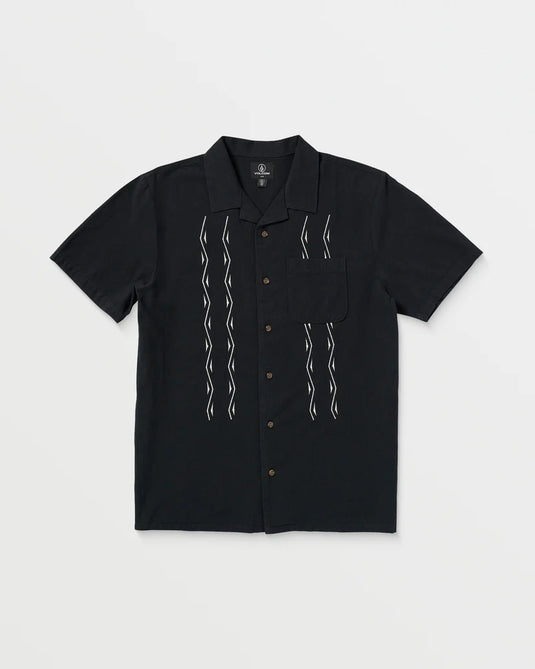Volcom Men's Bayamostone Shirt Black A0412505_BLK
