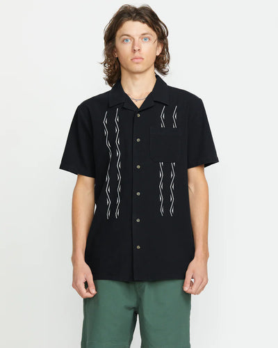 Volcom Men's Bayamostone Shirt Black A0412505_BLK