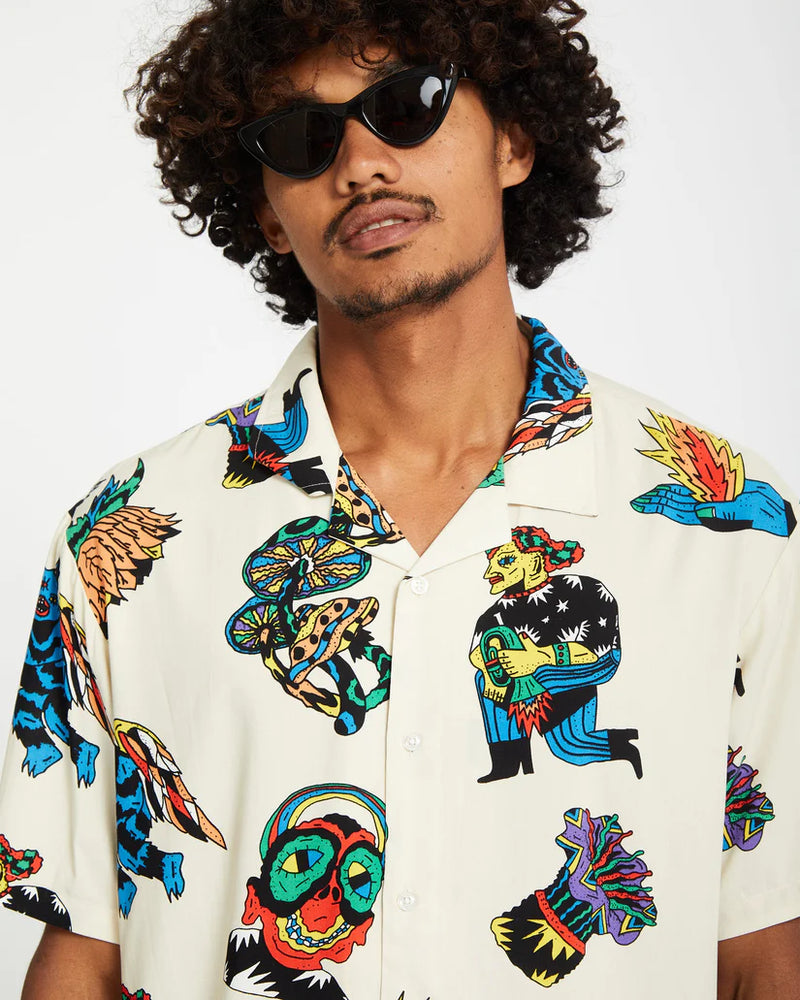 Load image into Gallery viewer, Volcom Unisex Bob Mollema Shirt Light Beige A0412513_LBG
