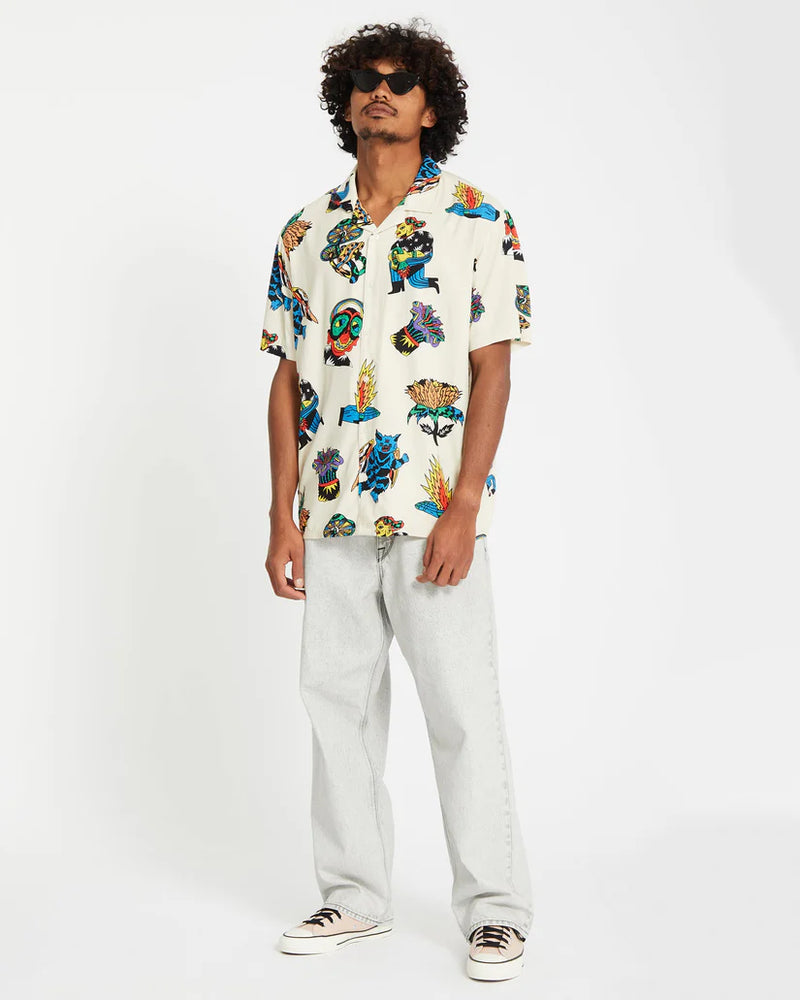 Load image into Gallery viewer, Volcom Unisex Bob Mollema Shirt Light Beige A0412513_LBG
