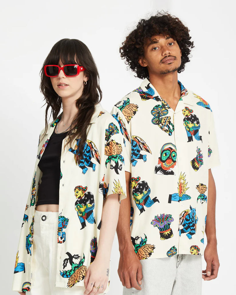 Load image into Gallery viewer, Volcom Unisex Bob Mollema Shirt Light Beige A0412513_LBG
