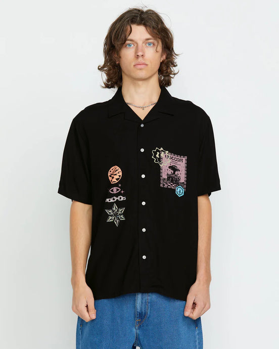 Volcom Unisex Filip Rygalski Woven Shirt Black A0412516_BLK
