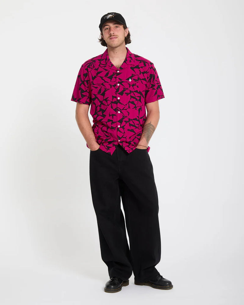 Load image into Gallery viewer, Volcom Men's Boldstone Shirt Sangria A0412614_SGA
