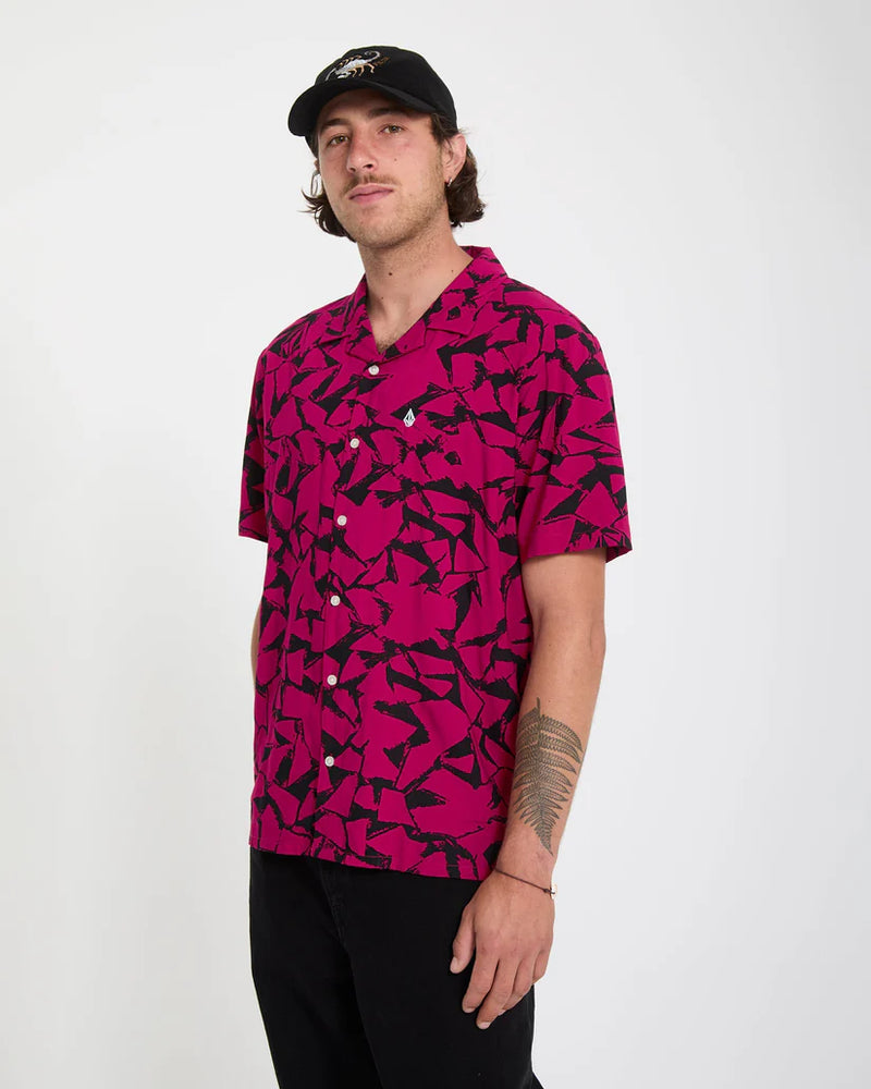 Load image into Gallery viewer, Volcom Men's Boldstone Shirt Sangria A0412614_SGA
