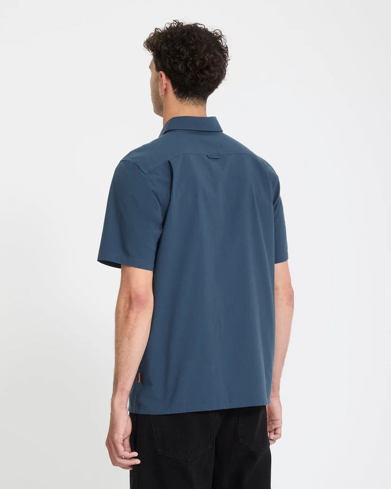 Load image into Gallery viewer, Volcom Men's Slab City Shirt Midnight Blue A0412618_MDB
