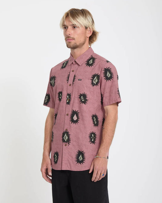 Volcom Men's Markerstone Shirt Stone Rose A0412620_SNE