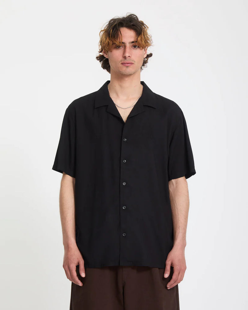 Load image into Gallery viewer, Volcom Men's Single Stone Shirt Gloss Black A0412622_GBK

