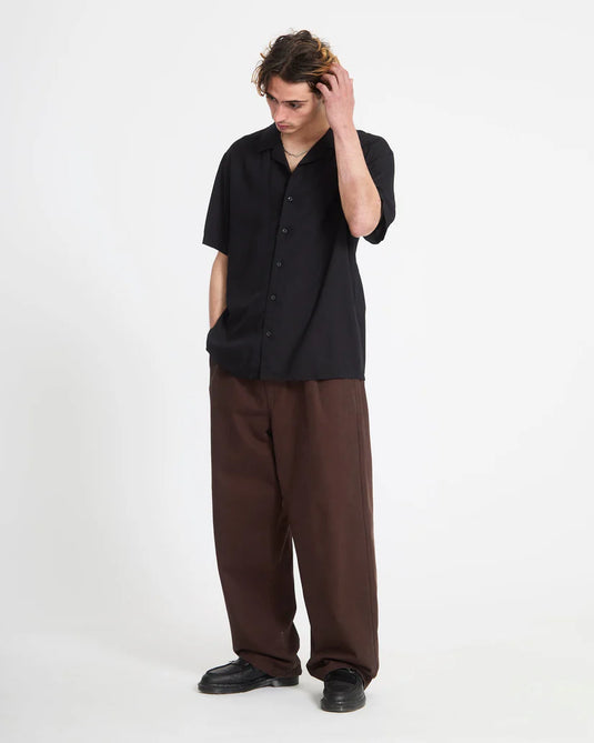 Volcom Men's Single Stone Shirt Gloss Black A0412622_GBK